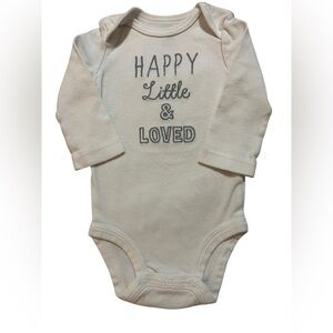 Cream Long Sleeve Baby Onesie